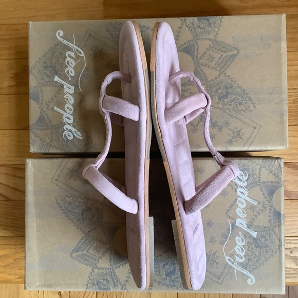 Free People Hadden Suede Slide Sandal Thistle Pink SZ 10 - Picture 6 of 13
